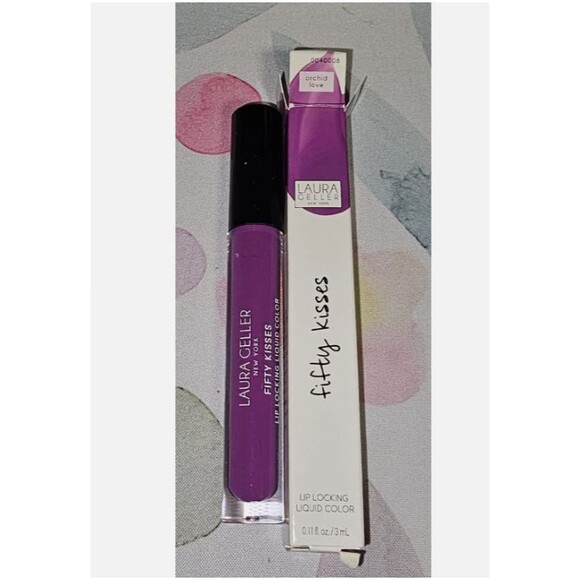 Laura Geller Fifty Kisses Lip Locking Liquid Color - Orchid Love NIB - Picture 4 of 5